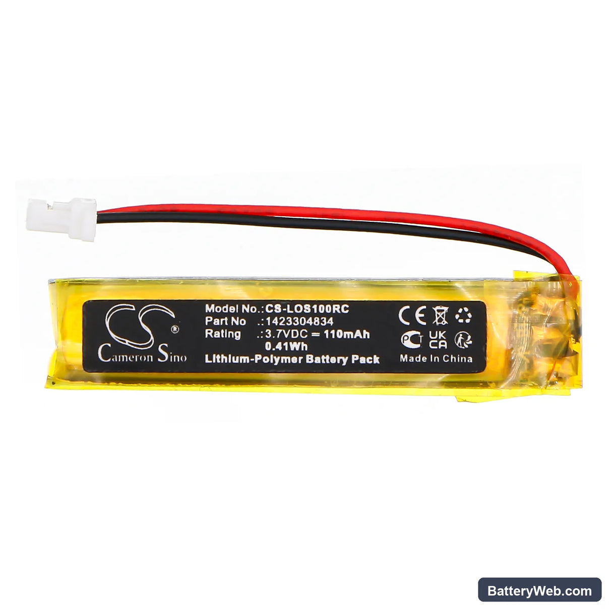 Logitech Spotlight Presentation Remote Replacement Battery, 3.7V, 110mAh, Li-Polymer 3