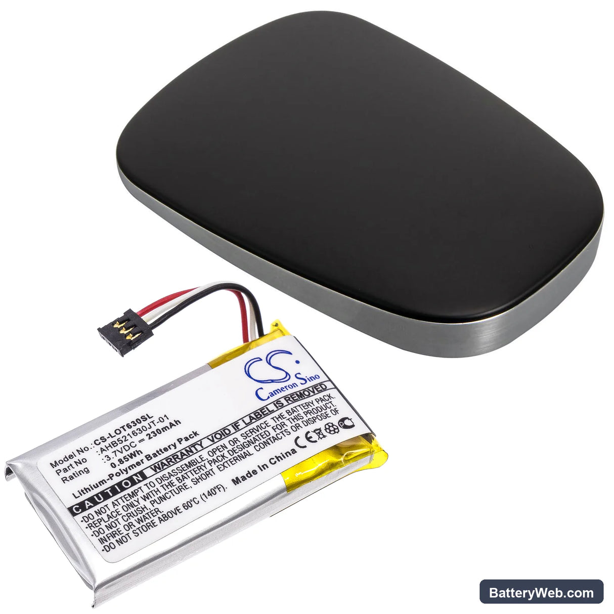 Logitech N-R0044 Replacement Battery, 3.7V, 230mAh, Li-Polymer 6