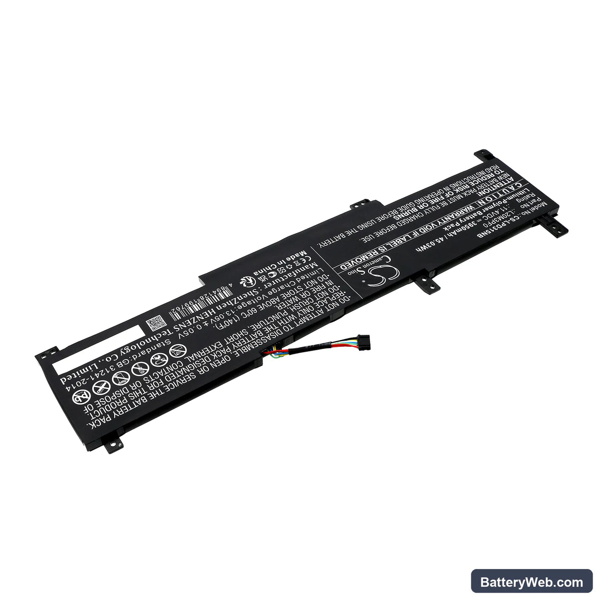 Lenovo IdeaPad 3 15ITL6 82H80041VN Replacement Battery, 11.4V, 3950mAh, Li-Polymer 2