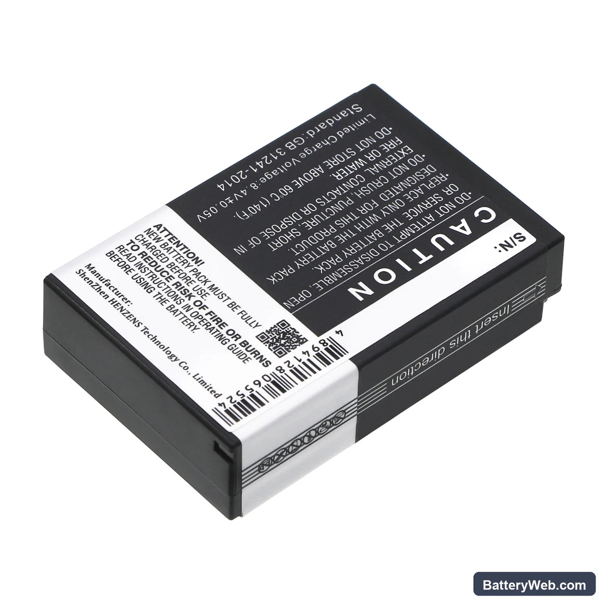 Canon EOS 100D Replacement Battery, 7.4V, 820mAh, Li-ion 4