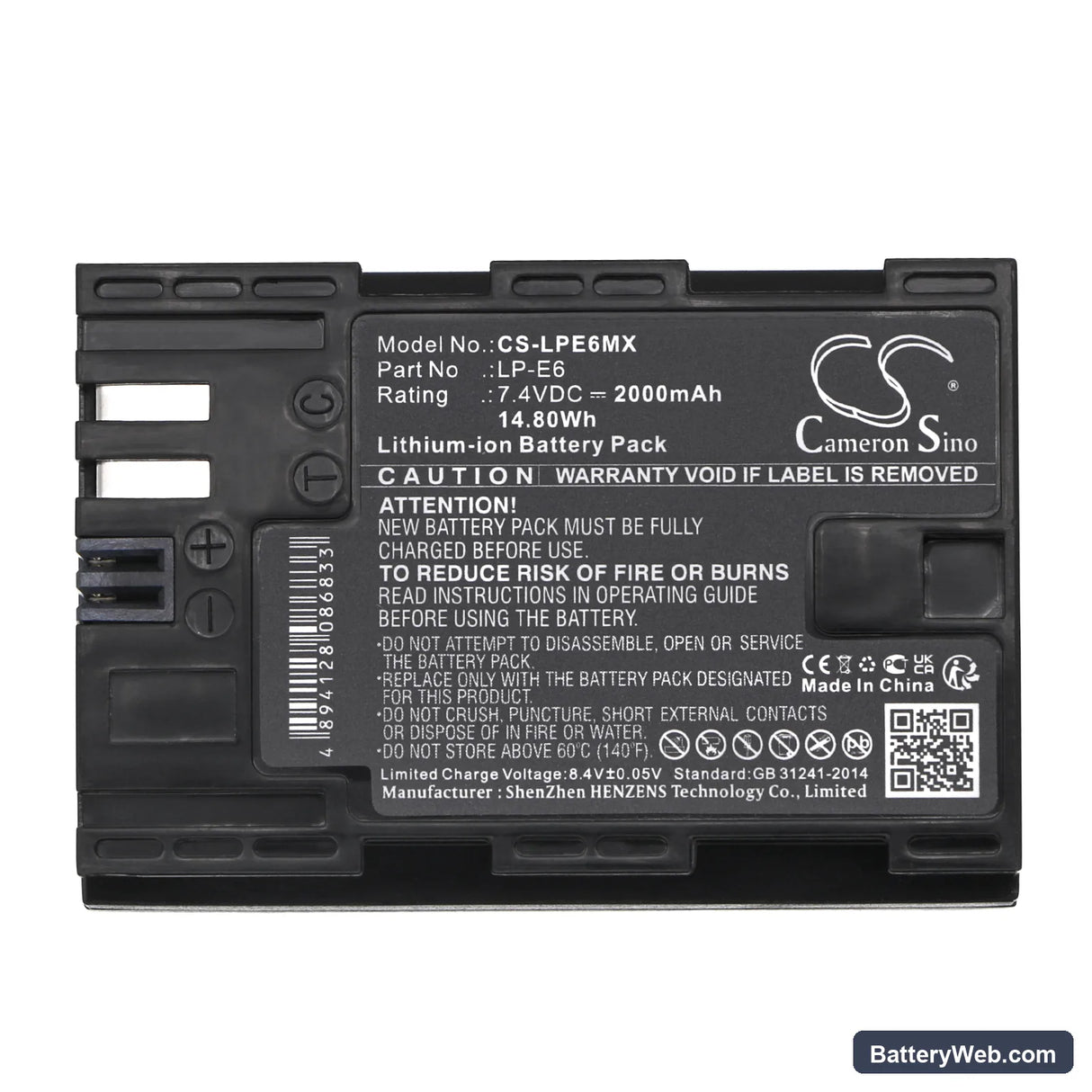 Tether Tools Air Direct Replacement Battery, 7.4V, 2000mAh, Li-ion 5
