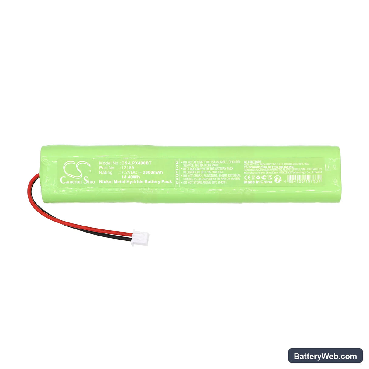 LUPUS XT3 Replacement Battery, 7.2V, 2000mAh, Ni-MH 3