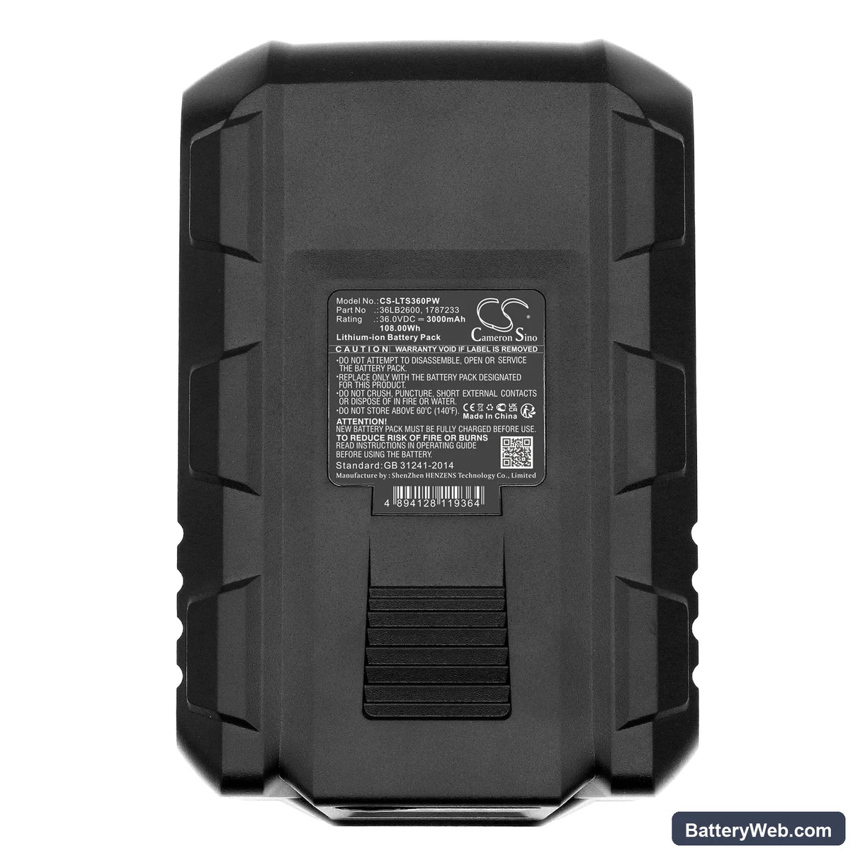 LUX-TOOLS A-36LI/38 H Replacement Battery, 36V, 3000mAh, Li-ion 5