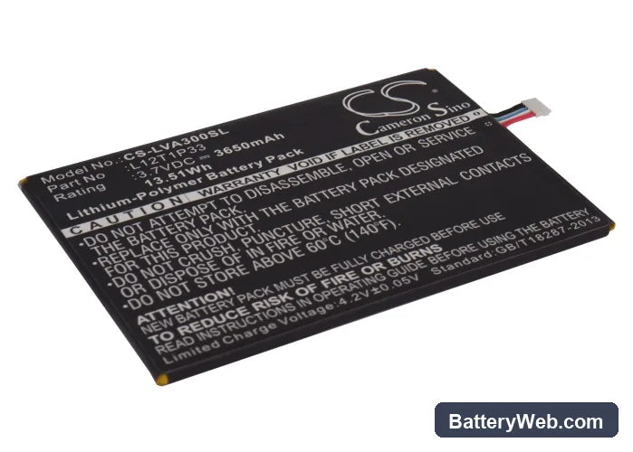 Lenovo IdeaPad A3000 Replacement Battery, 3.7V, 3650mAh, Li-Polymer 1