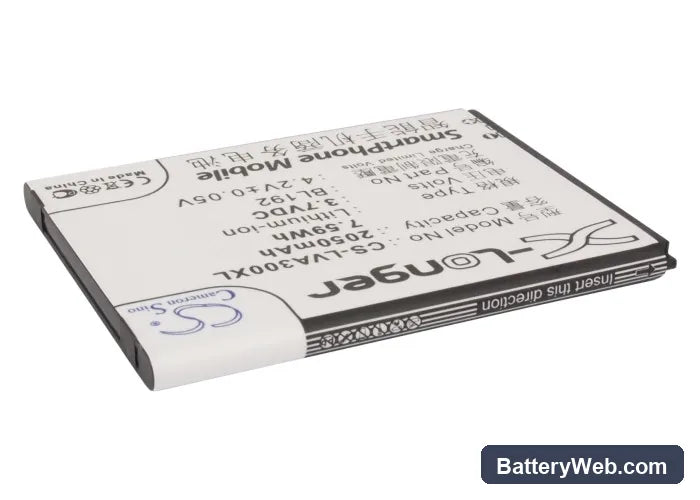 Lenovo A300 Replacement Battery, 3.7V, 2050mAh, Li-ion 2