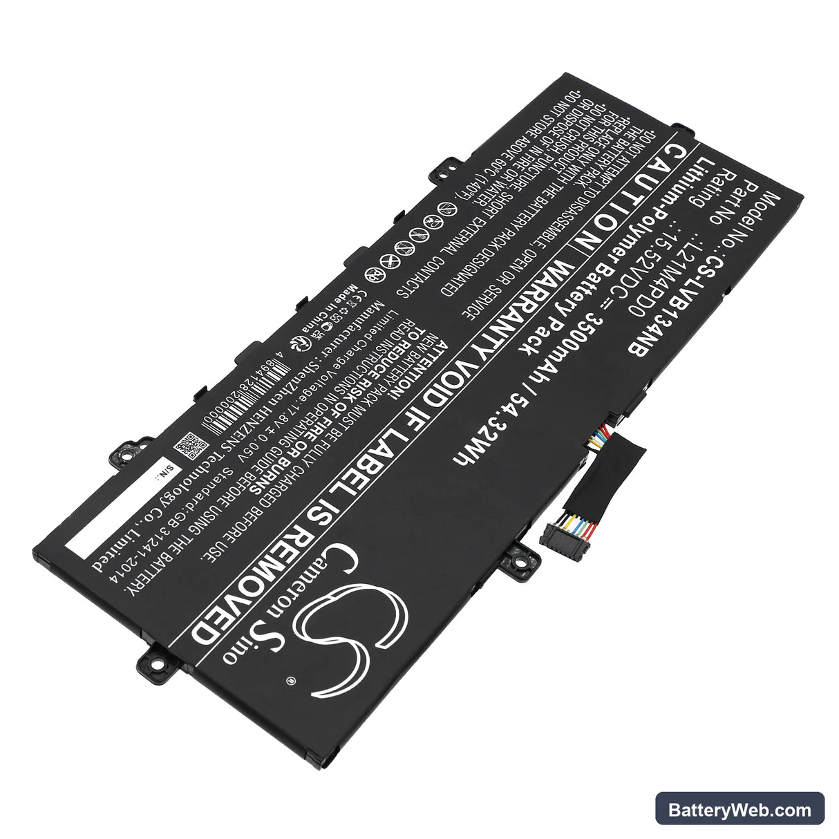 Lenovo ThinkBook 13s G4 IAP-21AR001BGE Replacement Battery, 15.52V, 3500mAh, Li-Polymer 2