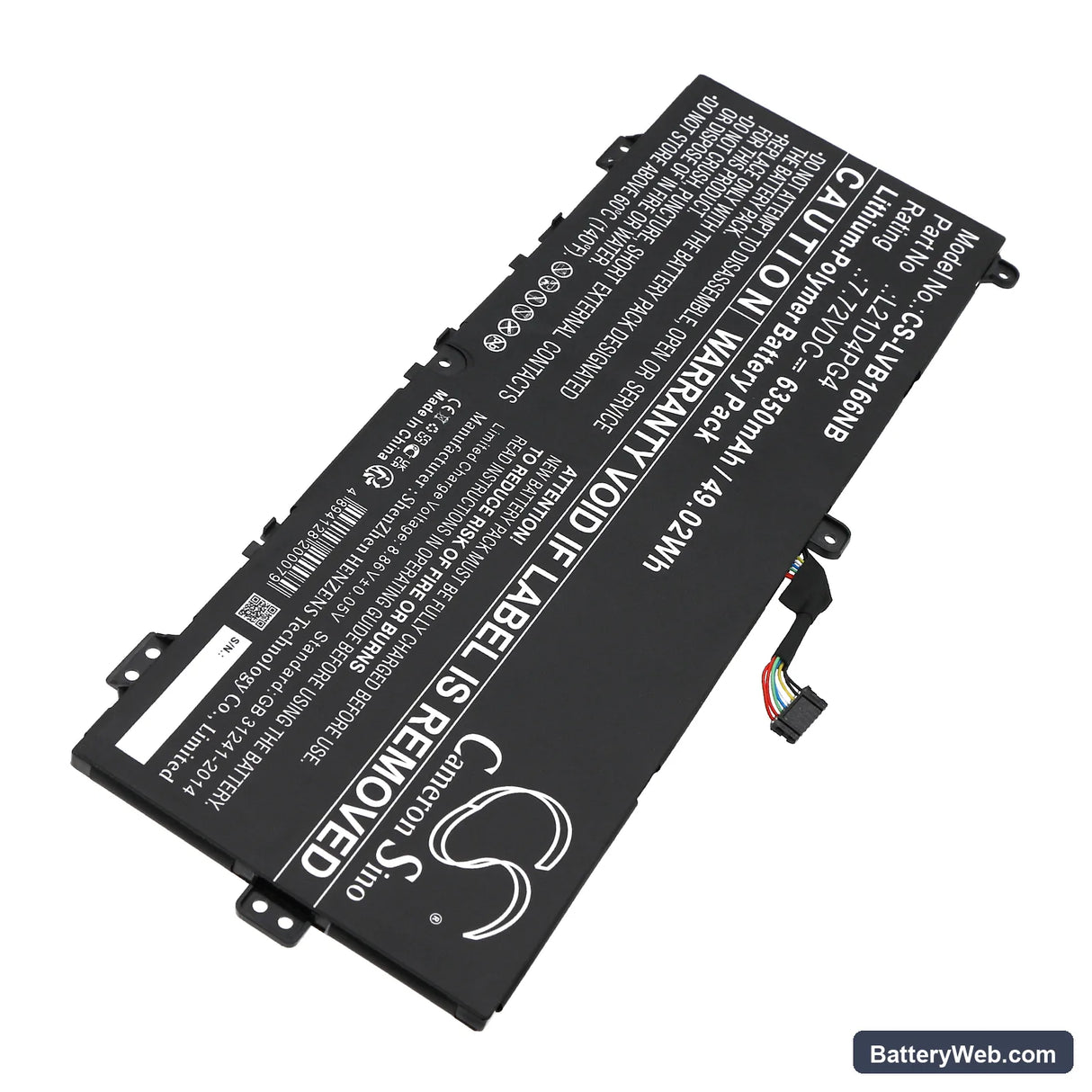 Lenovo ThinkBook 16 G6 IRL-21KH006HUA Replacement Battery, 7.72V, 6350mAh, Li-Polymer 2