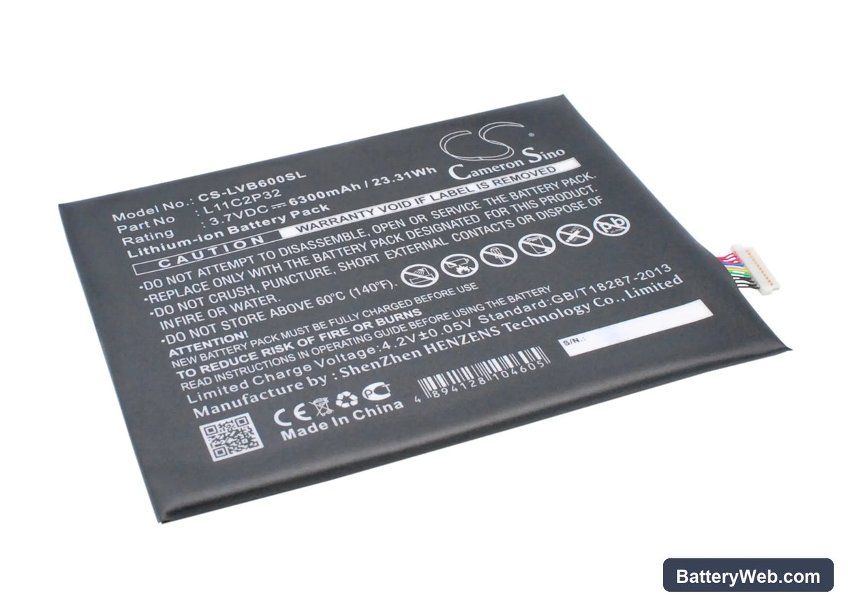 Lenovo IdeaPad S6000 Replacement Battery, 3.7V, 6300mAh, Li-Polymer 2