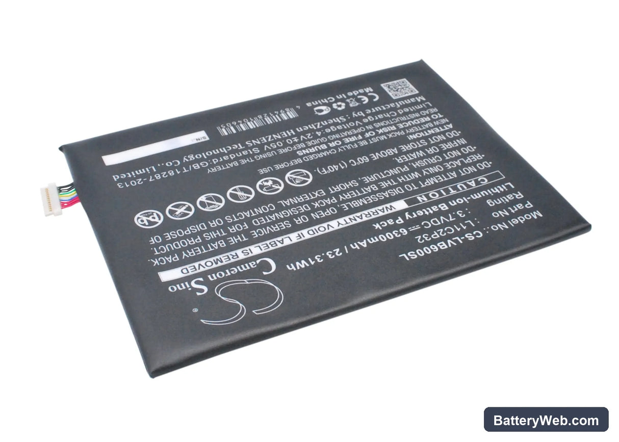 Lenovo IdeaPad S6000 Replacement Battery, 3.7V, 6300mAh, Li-Polymer 3