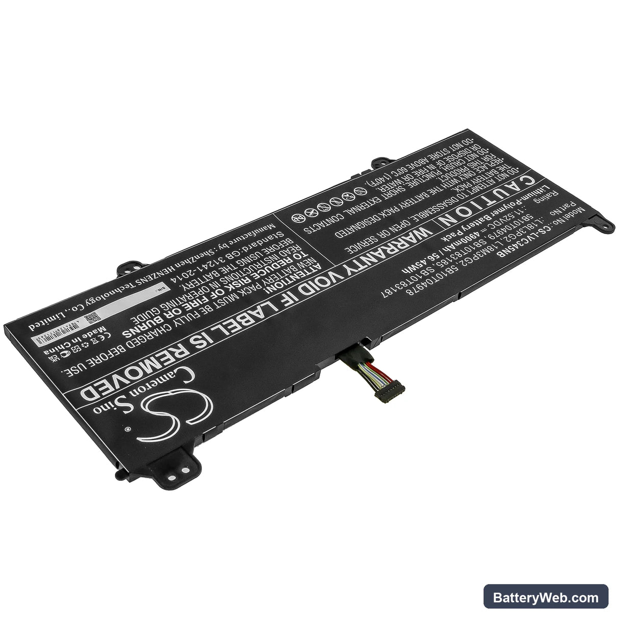 Lenovo Chromebook S345-14AST (81WX0008GE) Replacement Battery, 11.52V, 4900mAh, Li-Polymer 2