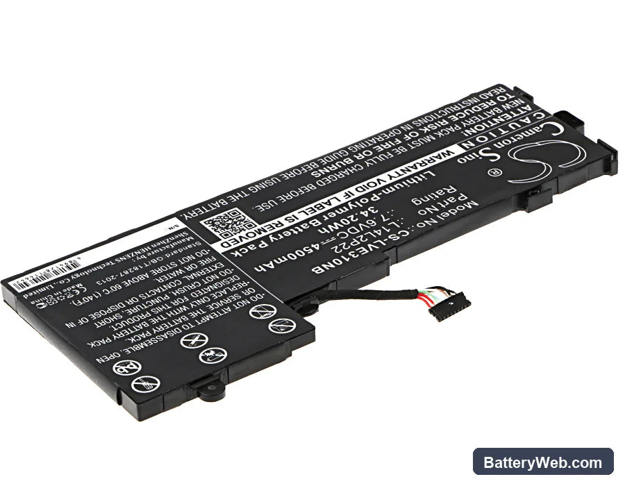 Lenovo E31 Replacement Battery, 7.6V, 4500mAh, Li-Polymer 2