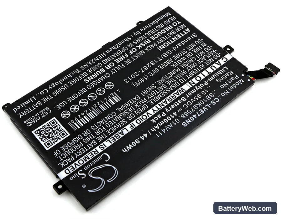 Lenovo Thinkpad E470 Replacement Battery, 10.95V, 4100mAh, Li-Polymer 2