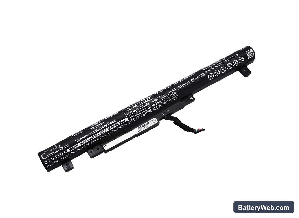 Lenovo Flex 2 15" Replacement Battery, 7.4V, 4400mAh, Li-ion 1