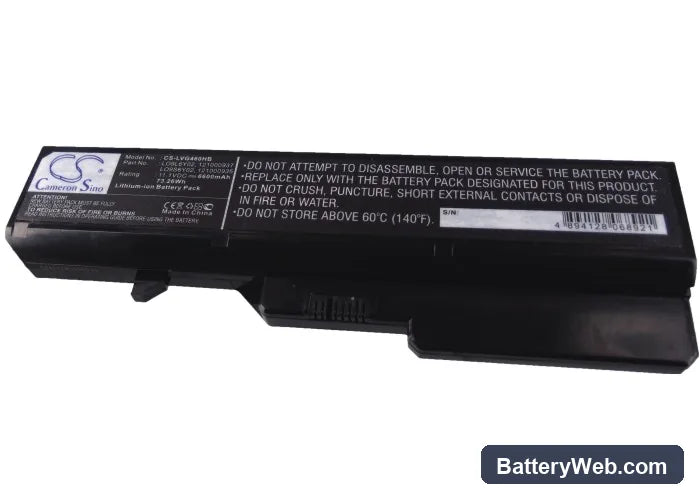 Lenovo IdeaPad G460 Replacement Battery, 11.1V, 6600mAh, Li-ion 5