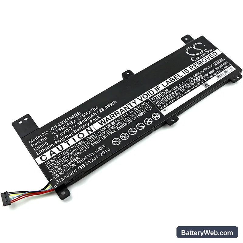 Lenovo Chromebook 100s Replacement Battery, 7.6V, 3800mAh, Li-Polymer 1