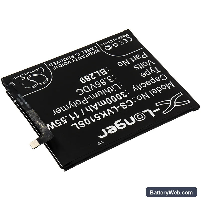 Lenovo K5 Play Replacement Battery, 3.85V, 3000mAh, Li-Polymer 2