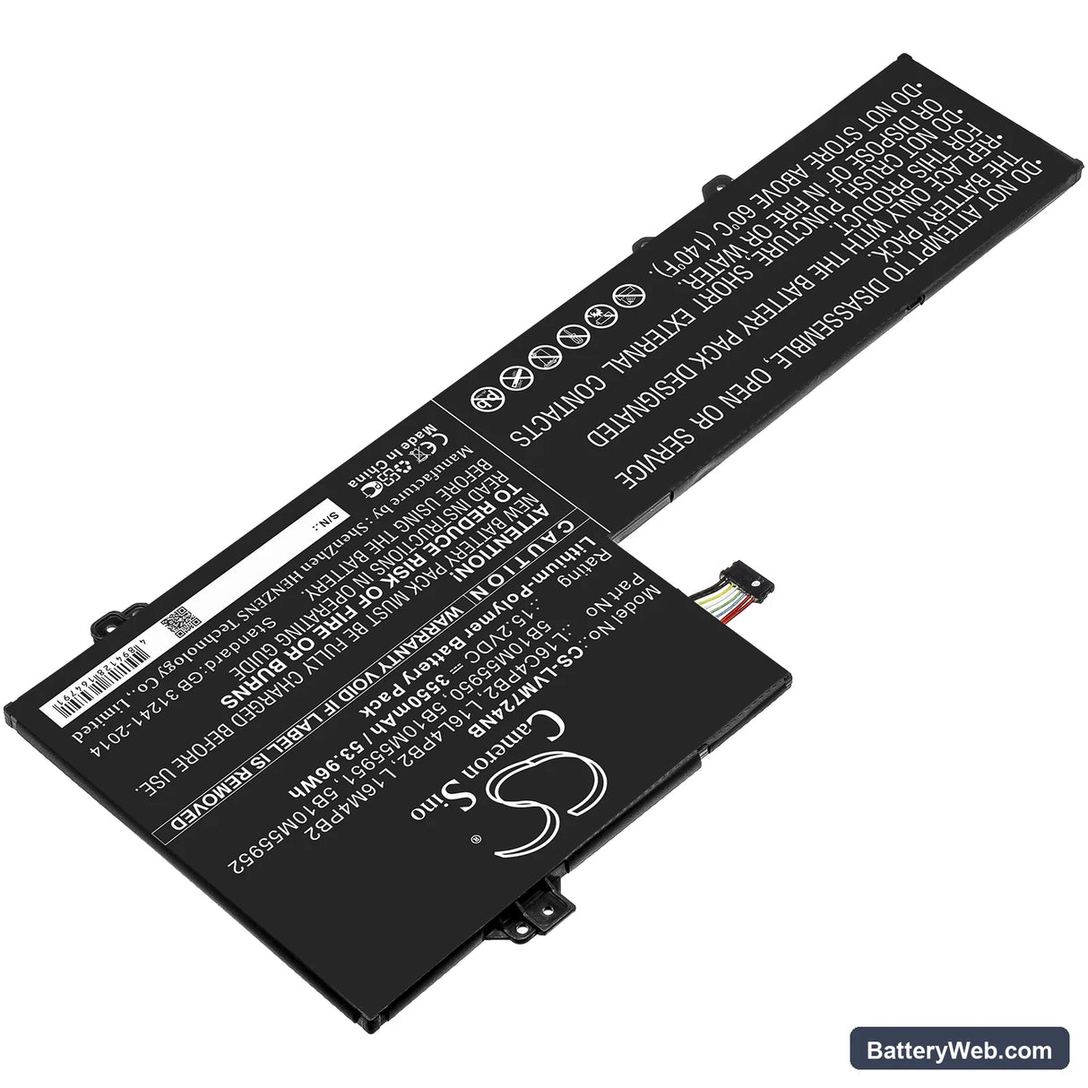 Lenovo Xiaoxin Air Pro Replacement Battery, 15.2V, 3550mAh, Li-Polymer 2