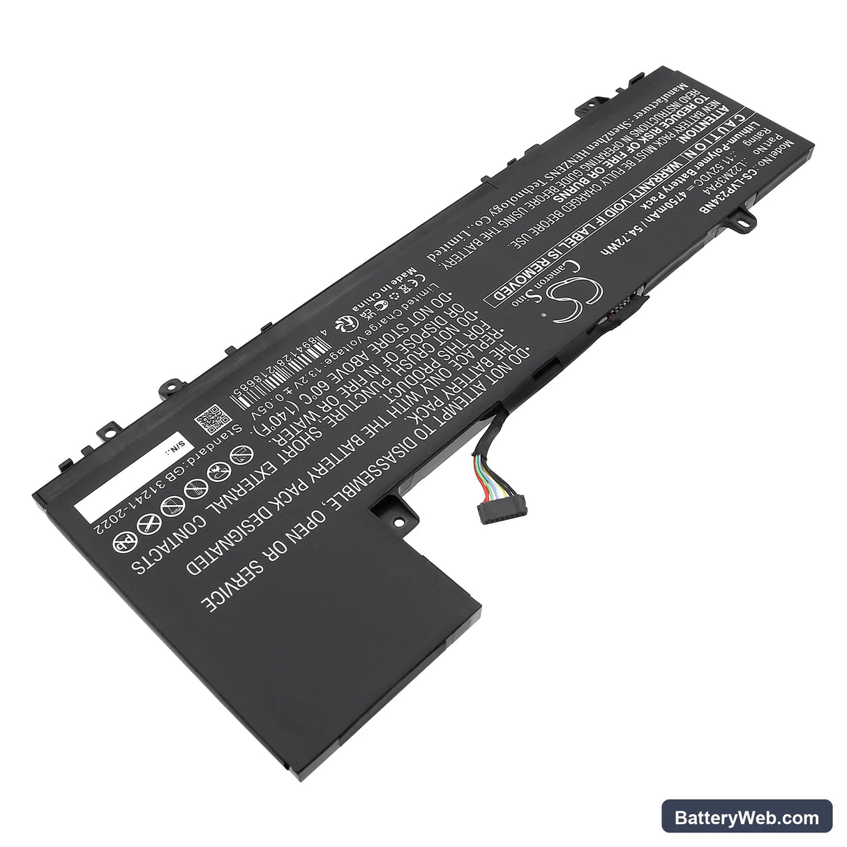 Lenovo IdeaPad Slim 5 14ABR8 82XE0001RK Replacement Battery, 11.52V, 4750mAh, Li-Polymer 2