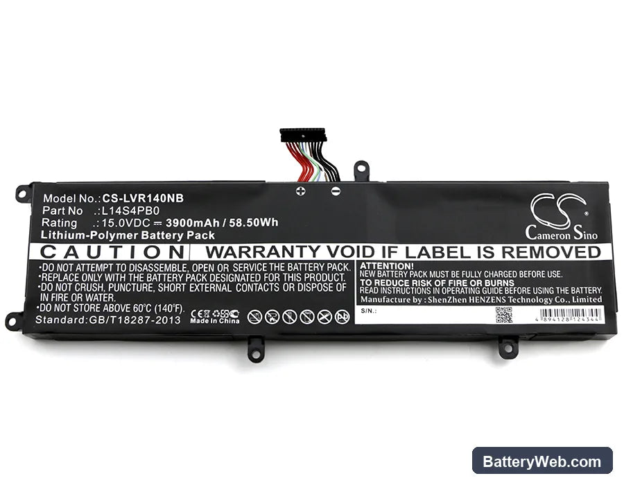 Lenovo Savers 14 Replacement Battery, 15V, 3900mAh, Li-Polymer 3