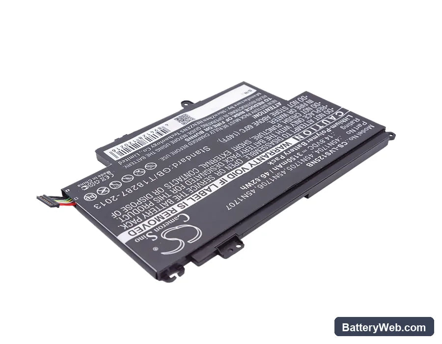 Lenovo ThinkPad Yoga S1 12.5" Replacement Battery, 14.8V, 3150mAh, Li-Polymer 2