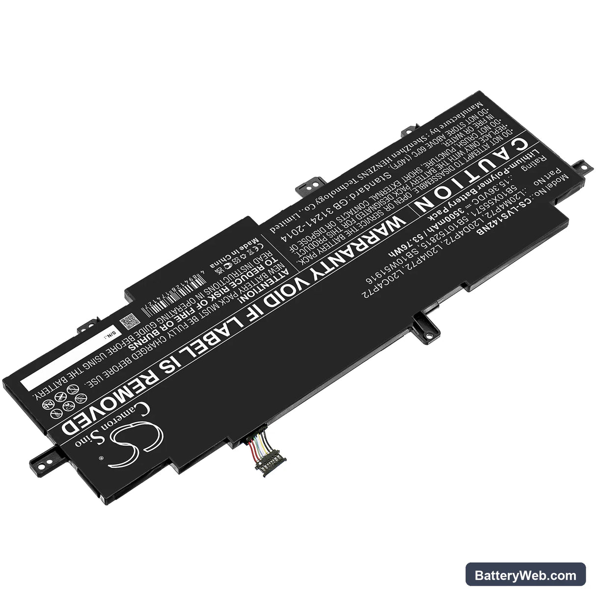 Lenovo ThinkPad T14s Gen 2 Replacement Battery, 15.36V, 3500mAh, Li-Polymer 2