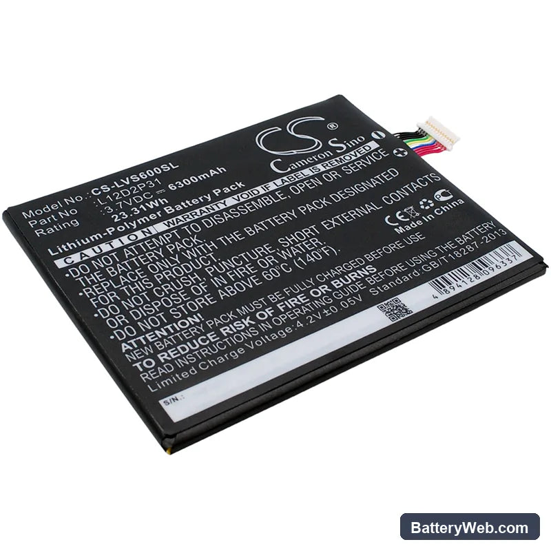 Lenovo IdeaPad S2110A Replacement Battery, 3.7V, 6300mAh, Li-Polymer 1