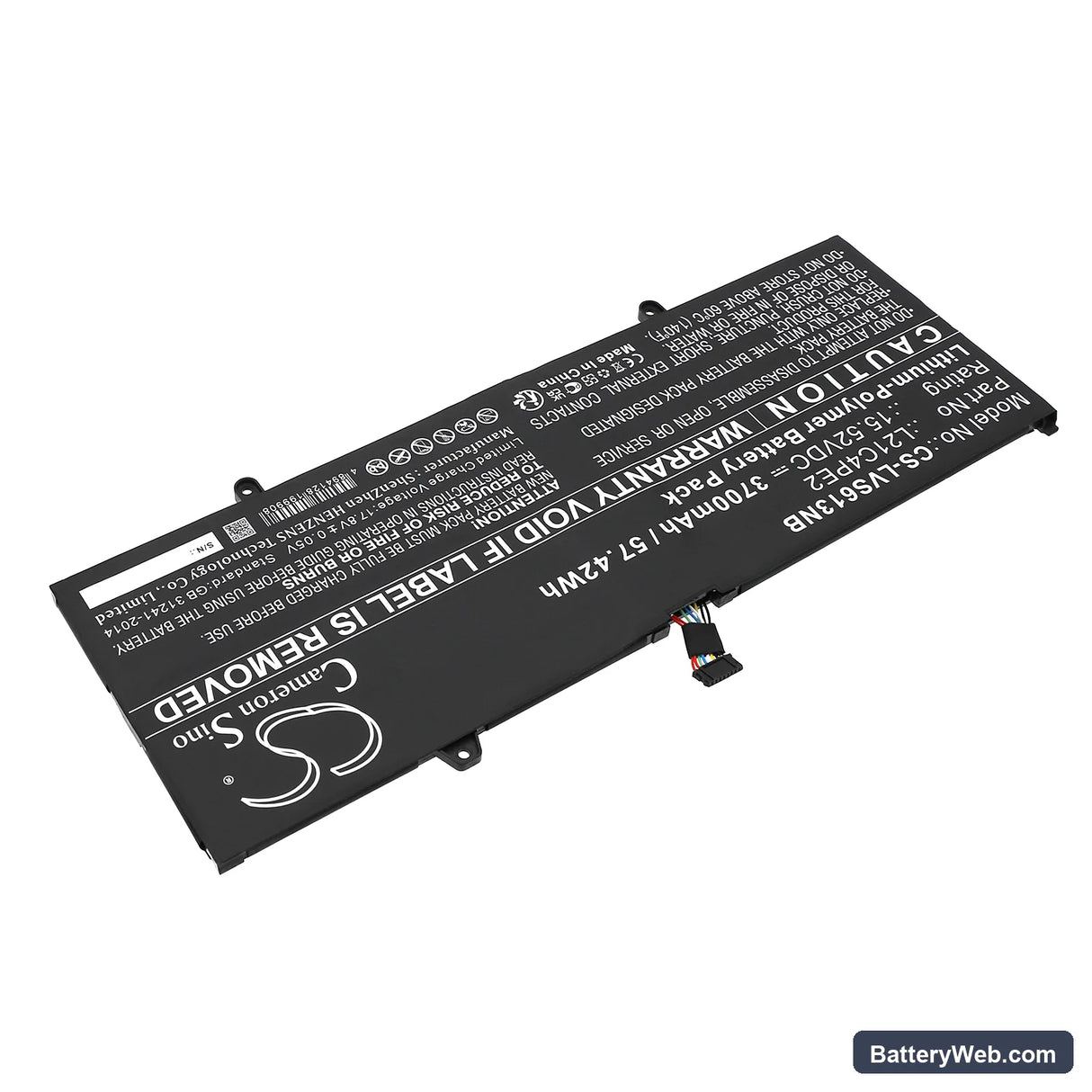 Lenovo Yoga 6 13ALC7 82UD006HKR Replacement Battery, 15.52V, 3700mAh, Li-Polymer 2