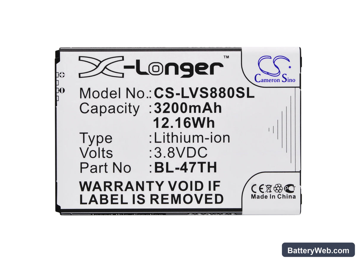 LG G Pro 2 Replacement Battery, 3.8V, 3200mAh, Li-ion 5