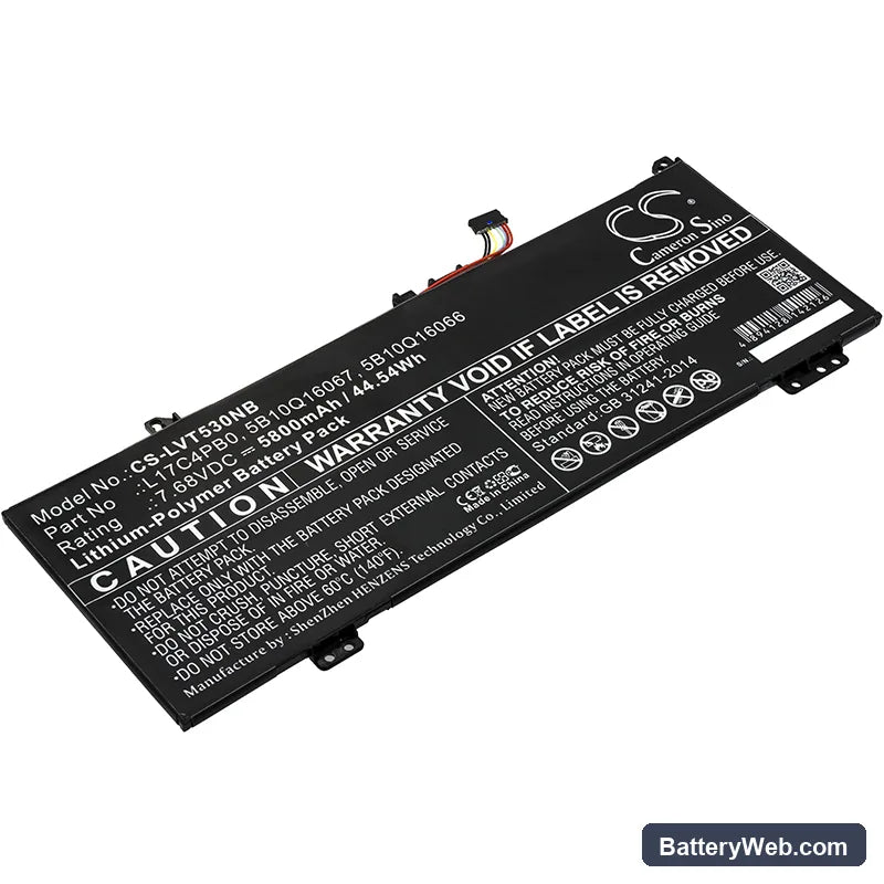 Lenovo Air 14 Replacement Battery, 7.68V, 5800mAh, Li-Polymer 1