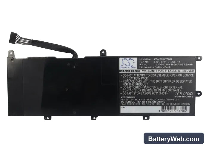 Lenovo IdeaPad U470 Replacement Battery, 11.1V, 4900mAh, Li-Polymer 6