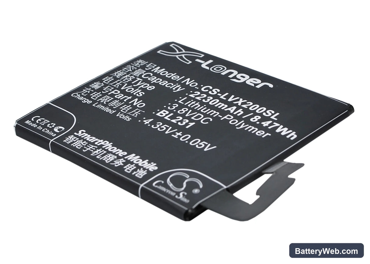 Lenovo VIBE X2 Replacement Battery, 3.8V, 2230mAh, Li-Polymer 2