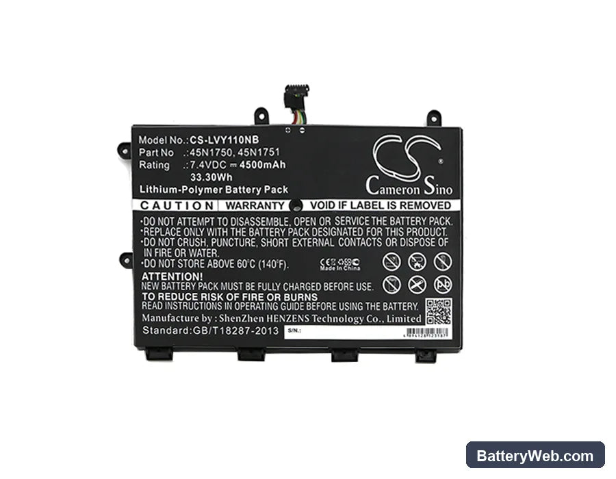 Lenovo ThinkPad Yoga 11e Replacement Battery, 7.4V, 4500mAh, Li-Polymer 3