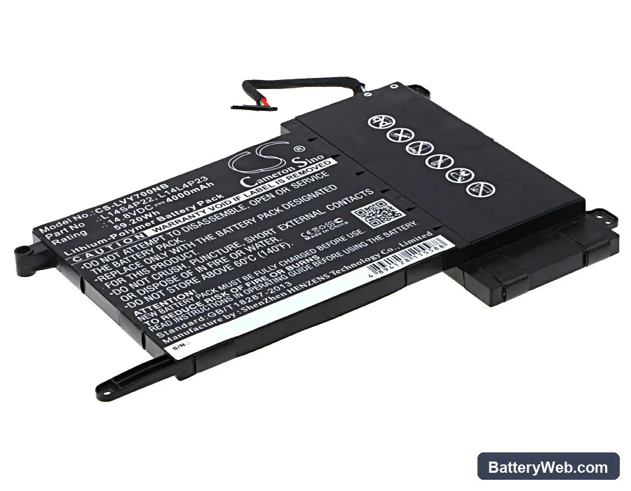 Lenovo IdeaPad Y700 Replacement Battery, 14.8V, 4000mAh, Li-Polymer 1