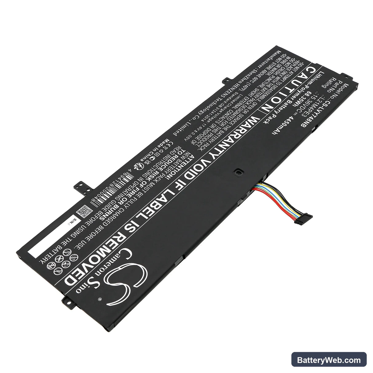 Lenovo Yoga 7 14ARB7 82QF002RIN Replacement Battery, 15.36V, 4450mAh, Li-Polymer 2