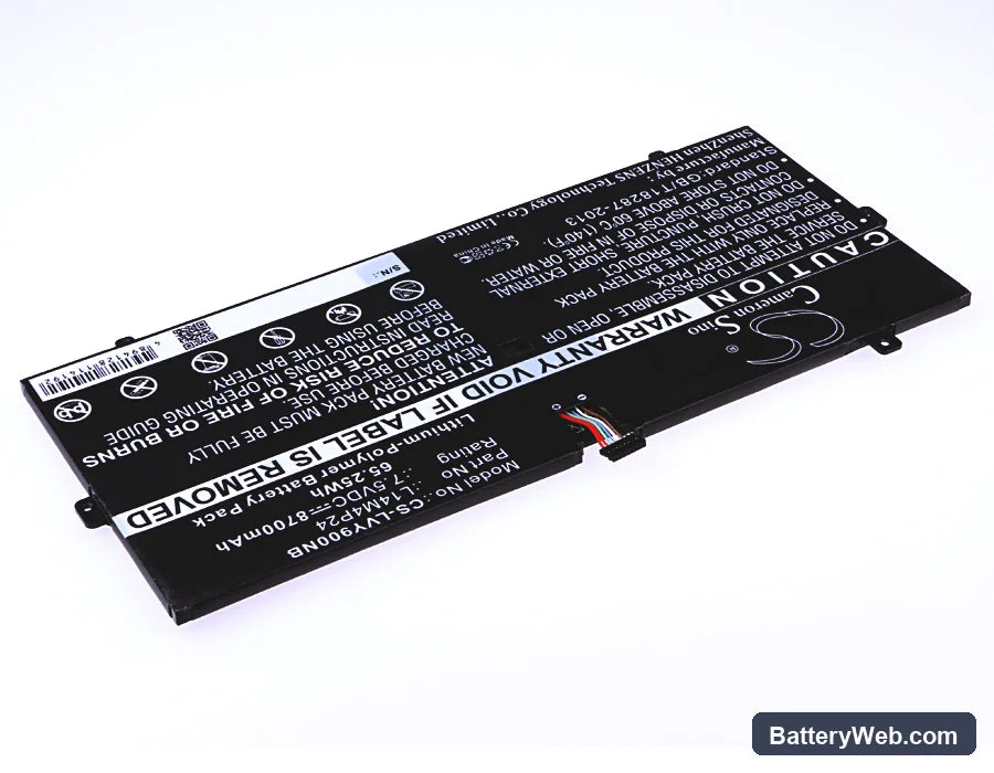 Lenovo Yoga 900 Replacement Battery, 7.5V, 8700mAh, Li-Polymer 2