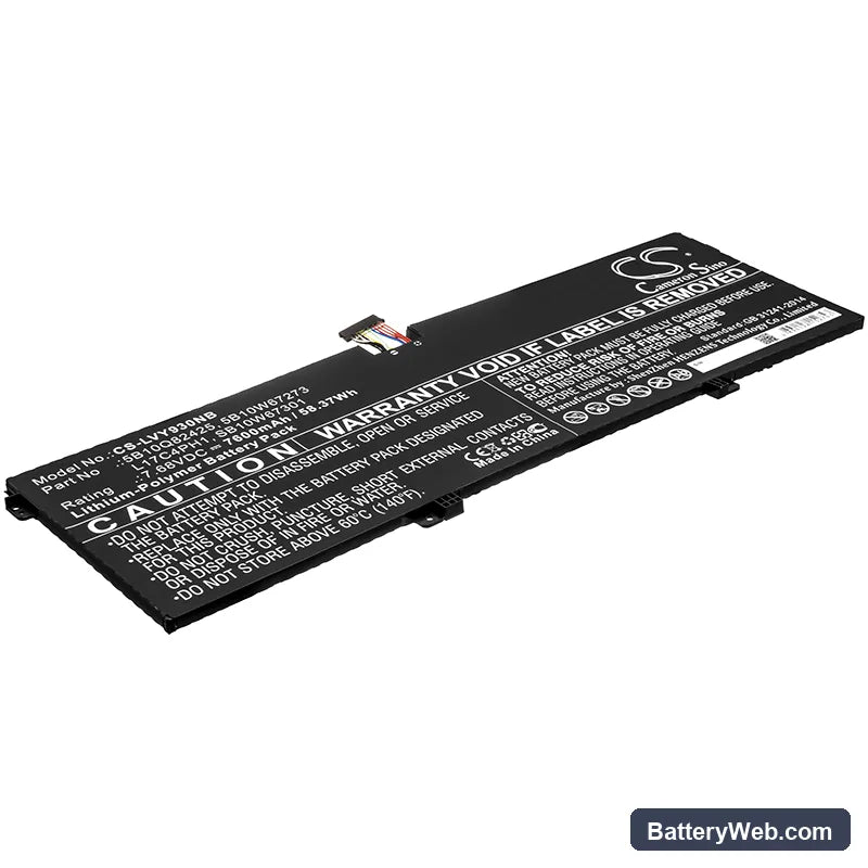 Lenovo Yoga C930-13IKB-81C4002YMZ Replacement Battery, 7.68V, 7600mAh, Li-Polymer 1