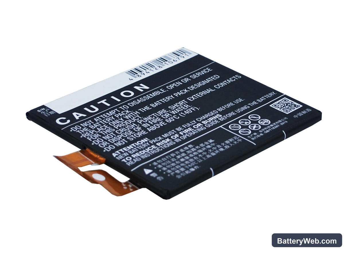 Lenovo VIBE Z2 Replacement Battery, 3.8V, 3000mAh, Li-Polymer 3