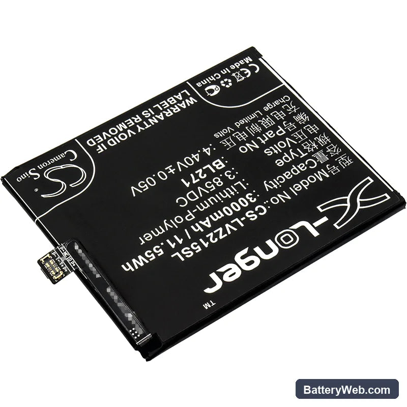 Lenovo ZUK Edge Replacement Battery, 3.85V, 3000mAh, Li-Polymer 2