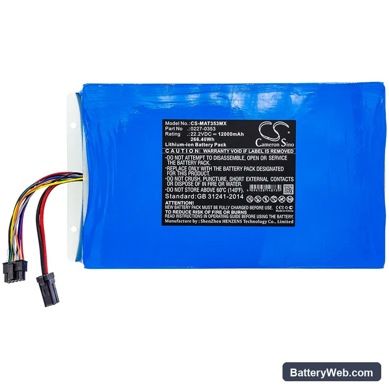 Maquet 0227-0353 Replacement Battery, 22.2V, 12000mAh, Li-ion 3