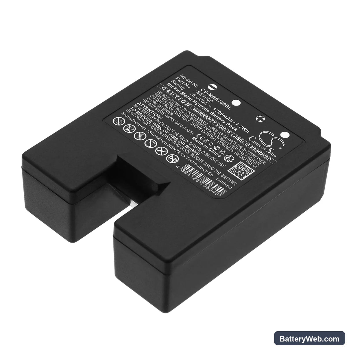 IMET MICRON Replacement Battery, 6V, 1200mAh, Ni-MH 1