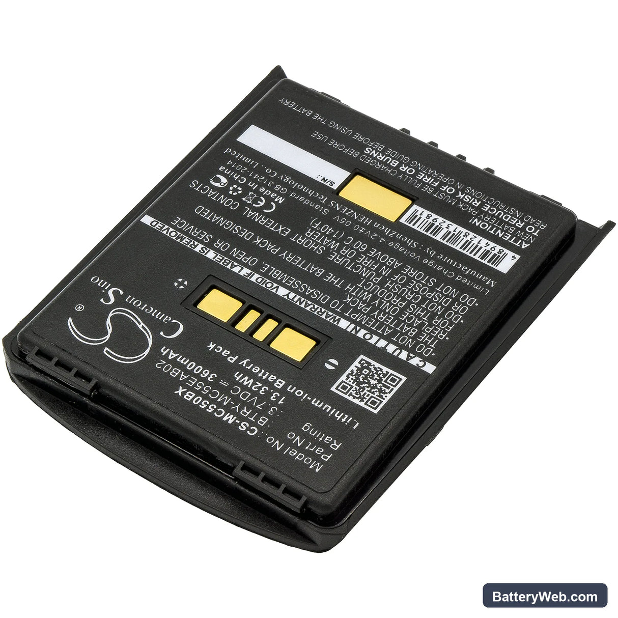Symbol MC55 Replacement Battery, 3.7V, 3600mAh, Li-ion 2