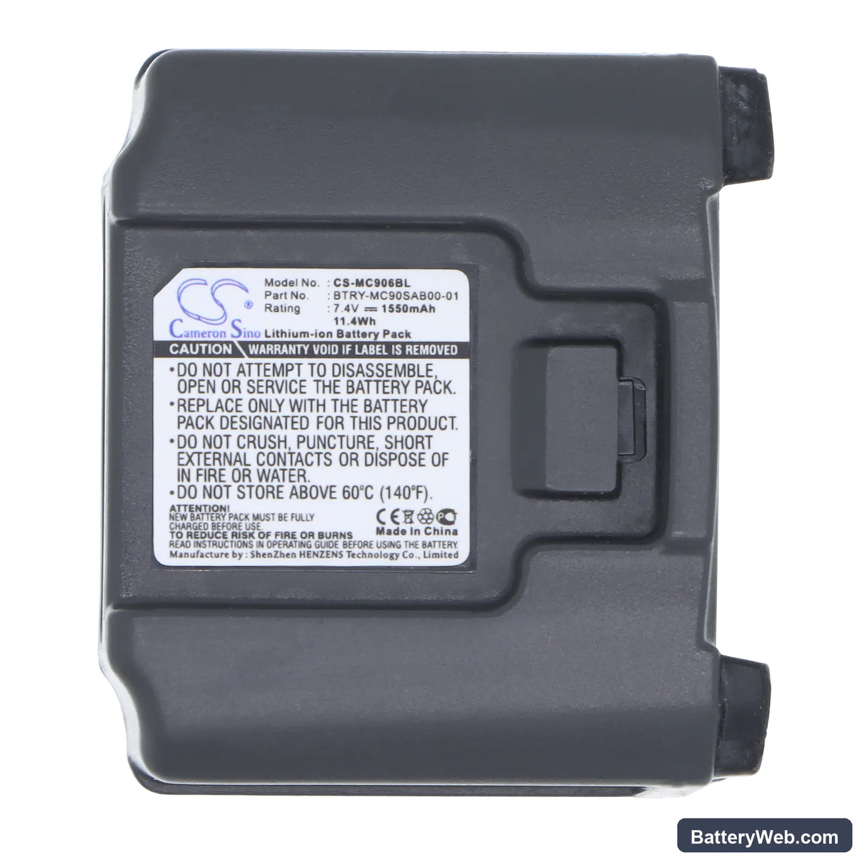 Symbol MC9000 short terminal Replacement Battery, 7.4V, 1550mAh, Li-ion 5