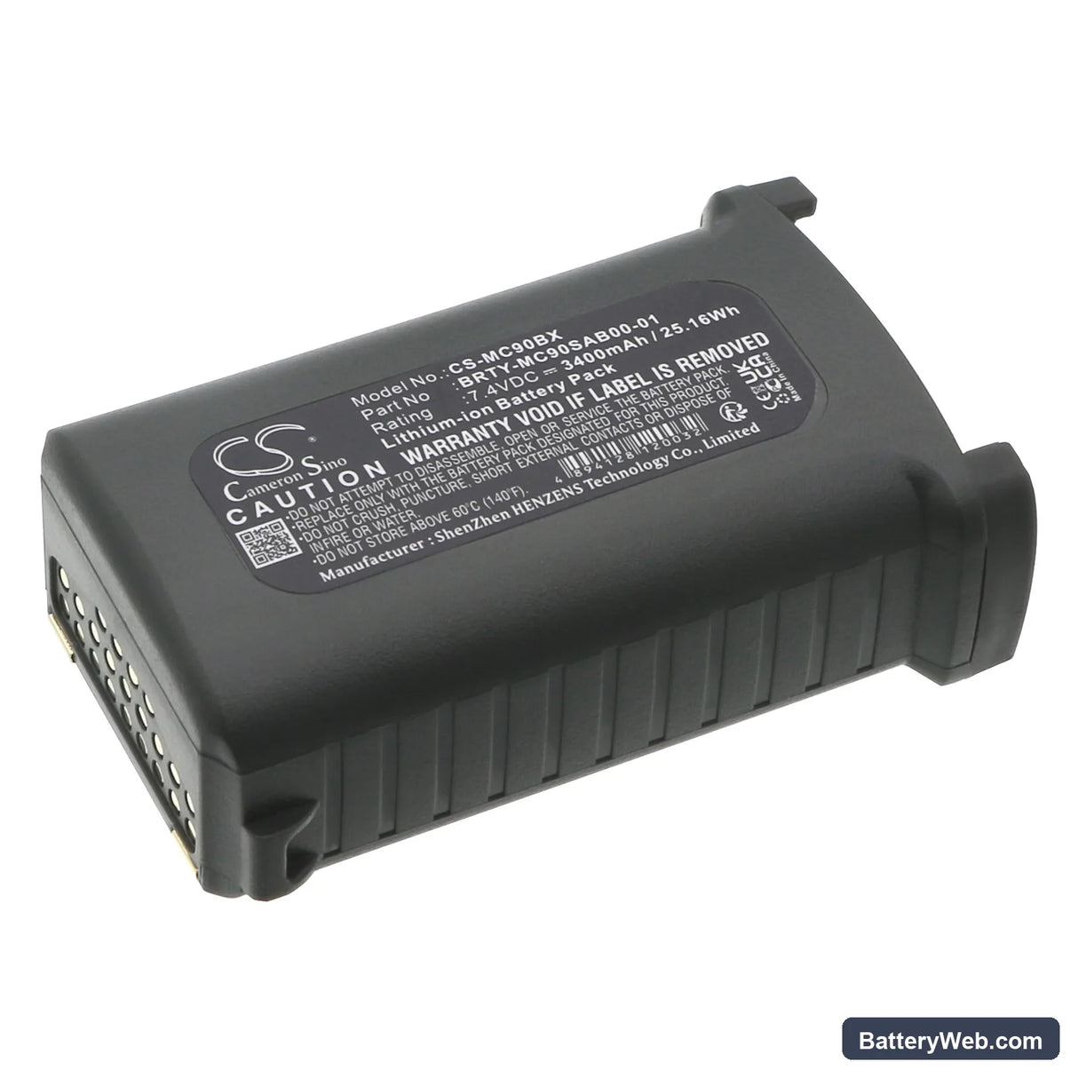 Symbol MC9000 Replacement Battery, 7.4V, 3400mAh, Li-ion 1