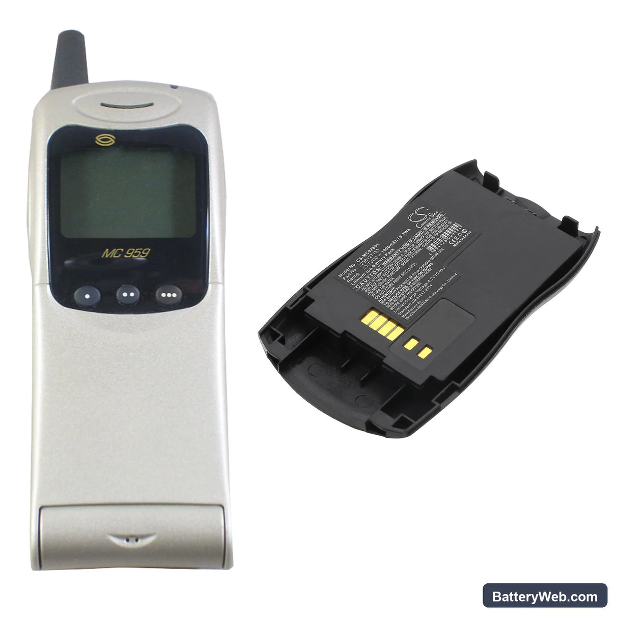 Sagem MC932 Replacement Battery, 3.7V, 1000mAh, Li-ion 6