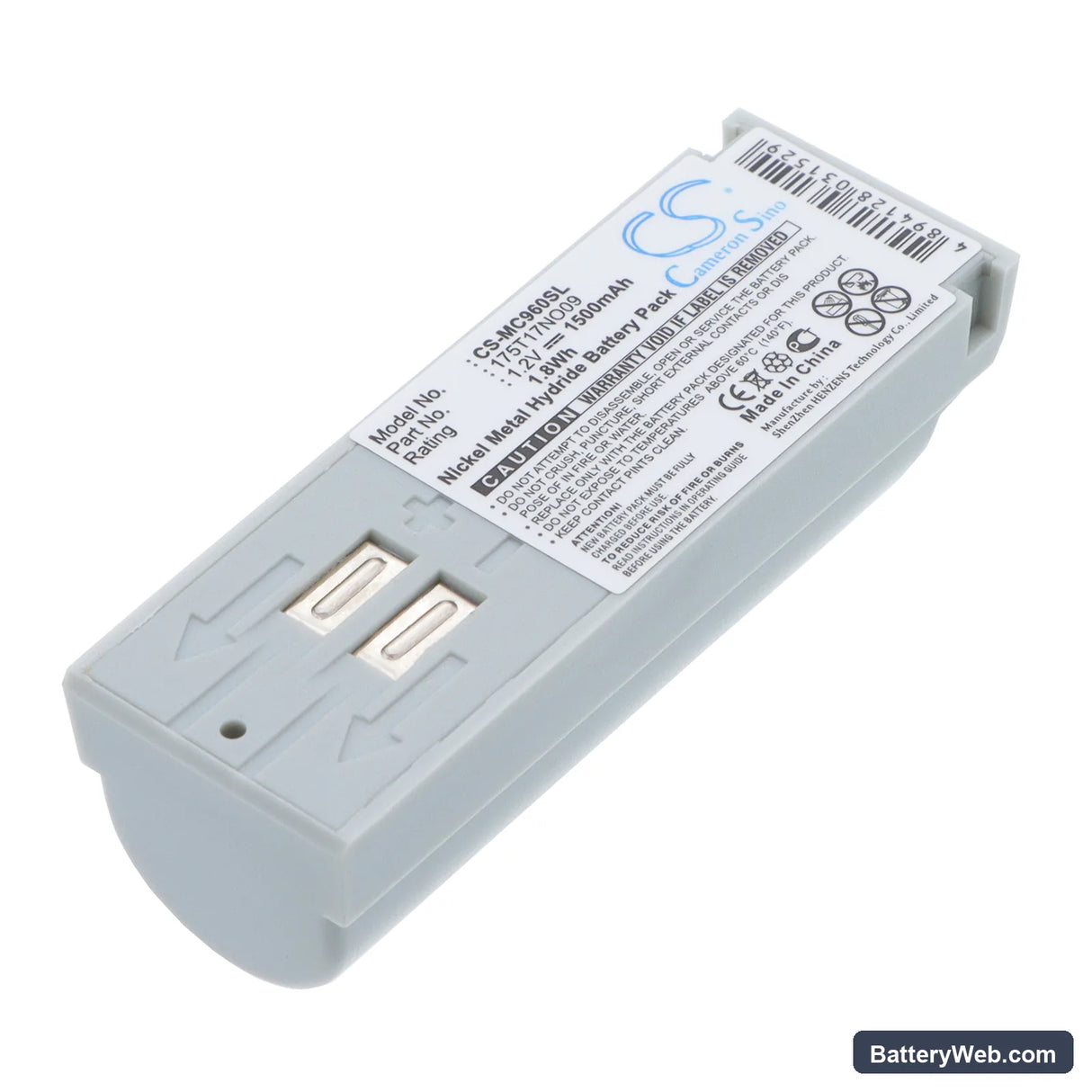 3M C960 Headset Replacement Battery, 1.2V, 1500mAh, Ni-MH 1