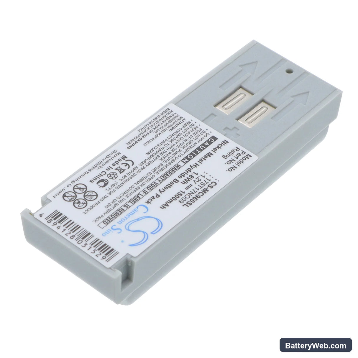 3M C960 Headset Replacement Battery, 1.2V, 1500mAh, Ni-MH 2