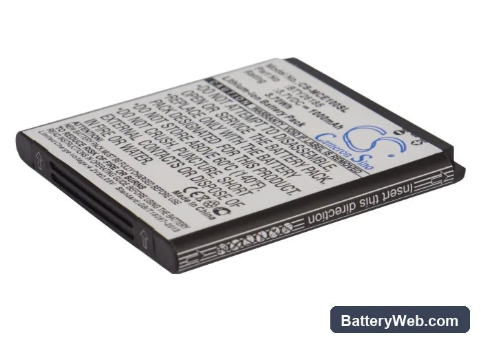 Mobistel Cynus E1 Replacement Battery, 3.7V, 1000mAh, Li-ion 2
