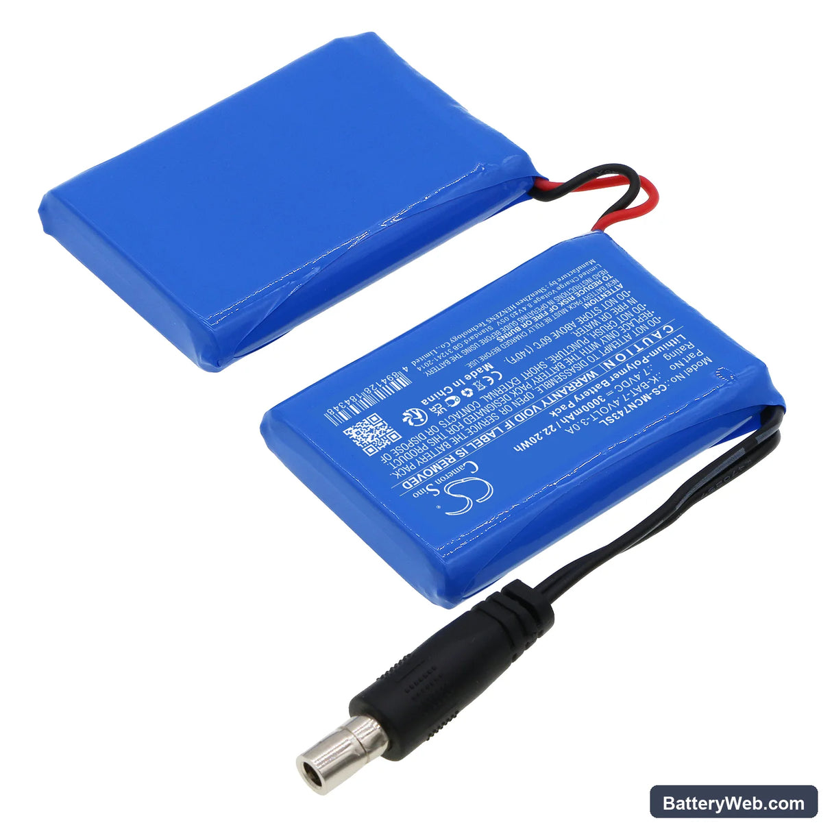 Macna Gloves Replacement Battery, 7.4V, 3000mAh, Li-Polymer 2