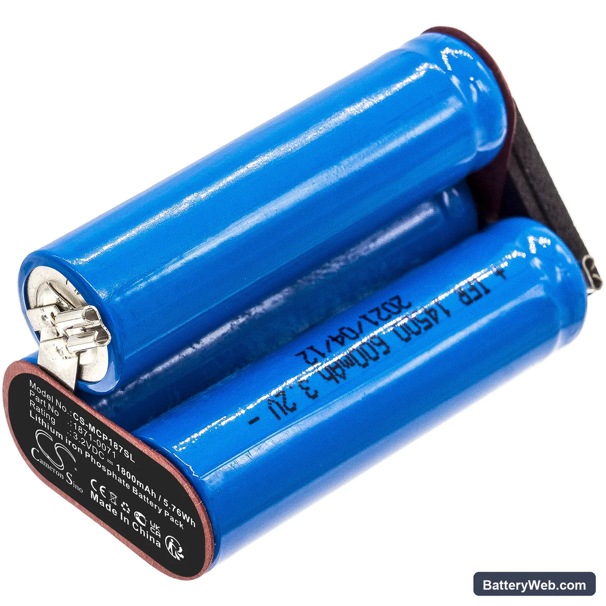Moser Chrom Style Pro 1871 Replacement Battery, 3.2V, 1800mAh, LiFePO4 1