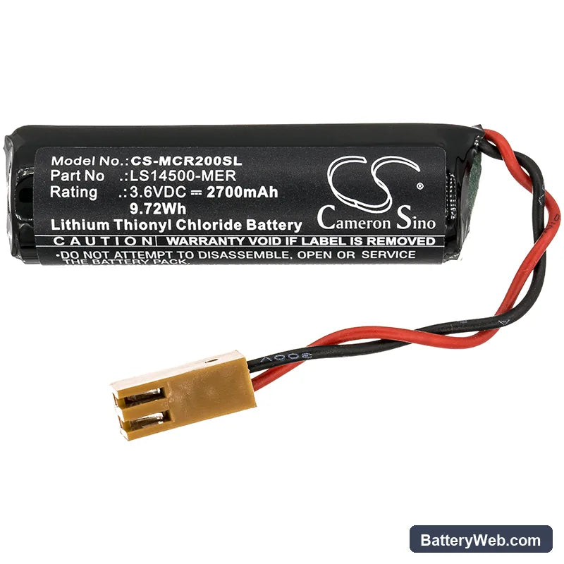 Mitsubishi CR1 Replacement Battery, 3.6V, 2700mAh, Li-SOCl2 3